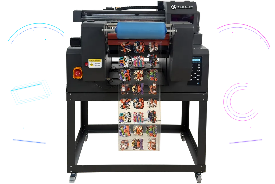 Megajet 4060 UV Flatbed Printer with vacuum platform