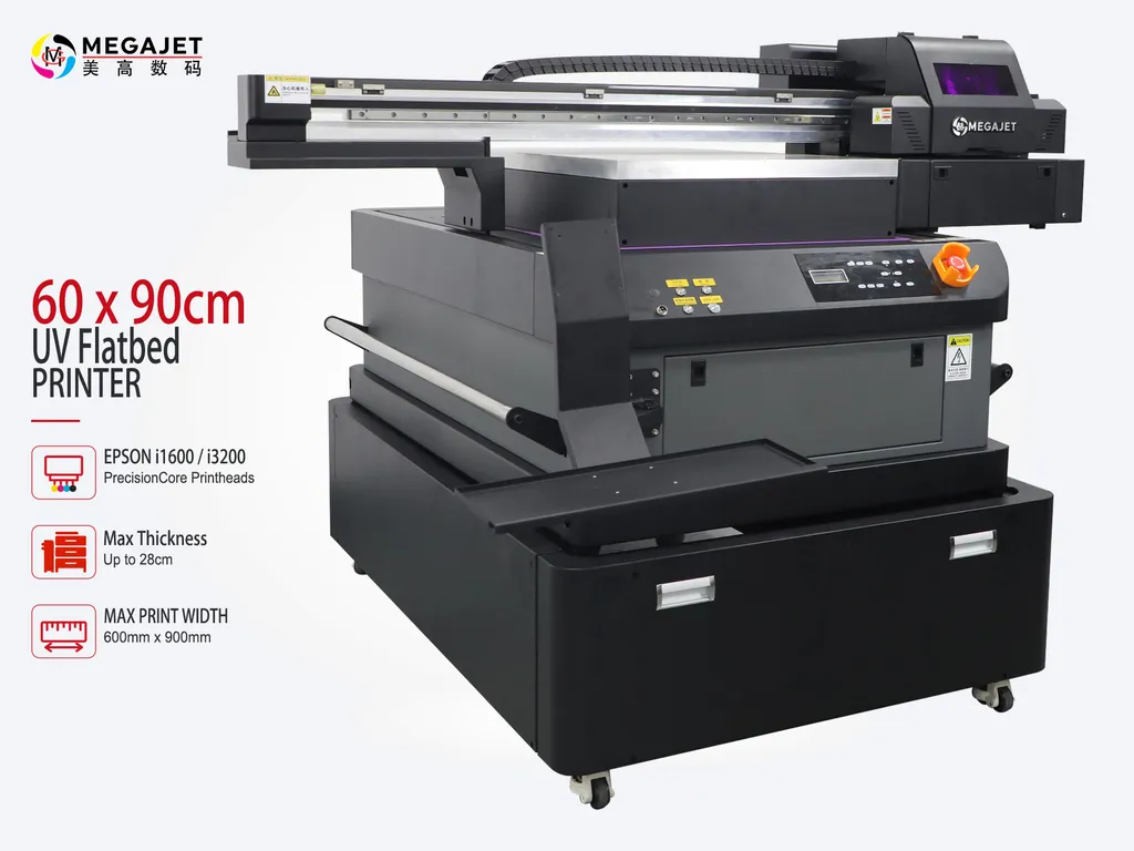 Megajet 6090 Industrial UV Flatbed Printer