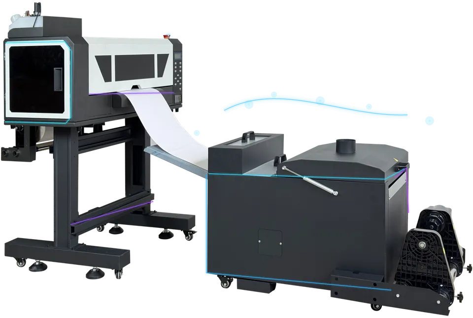 Megajet 30cm DTF printing line with dual Epson XP600
